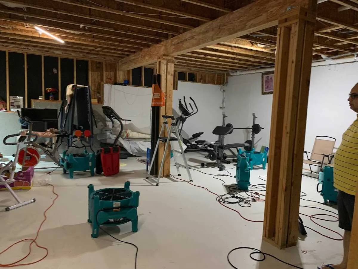 Basement drying equipment setup for Odor Removal & Deodorization in Fort Rucker